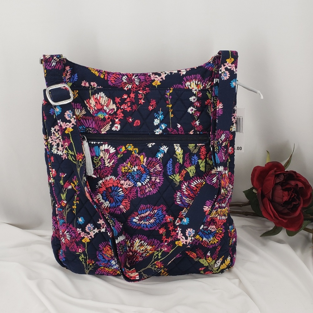 Vera Bradley Mail Bag in Midnight Wildflowers - Picture 4 of 5